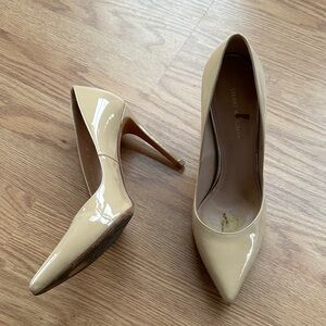 Stuart Weitzman Beige Patent Leather Heels
